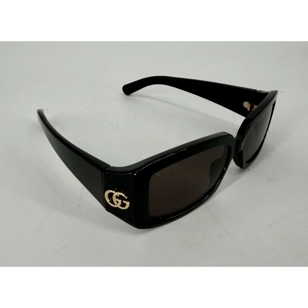 GUCCI Black Dark Grey Women's 54 mm Medium Sunglasses Style 755245